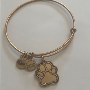 Alex & Ani Gold Paw Print Bangle